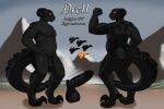  argonian balls bethesda_softworks big_balls big_penis black_body black_claws black_horn black_nipples black_scales black_sclera cainesart cel_shading character_name claws color_swatch digital_drawing_(artwork) digital_media_(artwork) digitigrade drell_(rau_werner) english_text genitals hi_res horn male model_sheet musclegut nipples nude orange_eyes penis raptor_claws scales scalie shaded skyrim solo standing tail text the_elder_scrolls toe_claws 