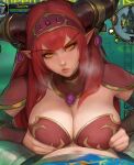  alexstrasza amber_eyes animal_humanoid armor big_breasts blizzard_entertainment bodily_fluids breast_grab breast_play breastplate breasts cleavage clothed clothing cum cum_on_breasts cum_on_face dragon dragon_humanoid duo female first_person_view genital_fluids genitals hair hand_on_breast hi_res horn horned_humanoid human humanoid humanoid_pointy_ears kittew lips looking_at_viewer male male/female mammal penis red_hair sex titfuck warcraft 