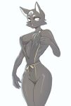  anthro clothing domestic_cat felid feline felis female mammal one-piece_swimsuit solo swimwear tarahe 