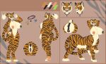  2_anuses anthro anus breasts eyewear felid female genitals glasses greedyorb hi_res krinn mammal model_sheet multi_anus pantherine pussy solo stripes taur tiger 