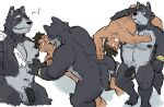  abs adastra adastra_(series) amicus_(adastra) anthro back_muscles balls big_dom_small_sub black_body black_fur blush bodily_fluids brown_hair butt canid canine canis carrying_another carrying_over_shoulder carrying_partner dominant dominant_anthro dominant_male duo echo_project erection fur genitals giovann98795061 hair holding_partner human human_on_anthro interspecies larger_anthro larger_male male male/male mammal marco_(adastra) multicolored_body multicolored_fur muscular muscular_anthro muscular_male navel nipples nude penis size_difference smaller_human smaller_male submissive submissive_human submissive_male sweat white_body white_fur wolf 