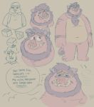  anthro bubblegum_(character) domestic_pig fart fart_cloud fart_fetish hi_res male mammal mrdannyloco onomatopoeia overweight overweight_male sketch_page solo sound_effects spanish_text speech_bubble suid suina sus_(pig) text wild_boar 