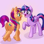  absurd_res duo equid equine female female/female feral friendship_is_magic fur hasbro hexecat hi_res horn horse mammal mlp_g5 my_little_pony orange_body orange_fur pony purple_body purple_fur sunny_starscout_(mlp) twilight_sparkle_(mlp) winged_unicorn wings 