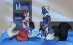  absurd_res anthro delphox female generation_6_pokemon generation_9_pokemon group hi_res koi_the_braixen male male/female meowscarada nintendo pokemon pokemon_(species) pontiff_delamaeos trio voidyy 