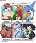  2020 alice_(eek!_the_cat) anatid anseriform anthro avian bear belt big_breasts bird black_hair blonde_hair blue_eyes breasts canid canine canis clothed clothing crossover digital_media_(artwork) disney domestic_dog duck ducktales eek!_the_cat el_agente_00-p2 english_text eye_patch eyewear feathers female feral generation_3_pokemon georgette_(disney) group hair hammer headgear hi_res horn latios legendary_pokemon magic magica_de_spell male mama_osa mammal meme nintendo oliver_and_company open_mouth pokemon pokemon_(species) polar_bear poodle purple_eyes red_eyes six_fanarts_challenge sundazed_kid text tiquitoc tools ursine white_body white_feathers wild_west_c.o.w.-boys_of_moo_mesa 