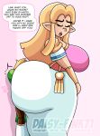  big_breasts big_butt breasts butt clothed clothing daisy-pink71 duo elf eyes_closed facesitting female hi_res huge_butt humanoid humanoid_pointy_ears jealous link male male/female nintendo not_furry princess_zelda sitting_on_another size_difference smothering the_legend_of_zelda 