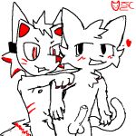 absurd_res animated digital_media_(artwork) duo felid feline hi_res kitsune_bobby male male/male mammal pixel_(artwork) pixel_animation silly_cat_(mauzymice) 