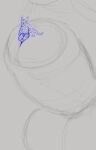  2023 anthro balls canid canine canis covertcanine coyote digital_drawing_(artwork) digital_media_(artwork) duo foreskin genitals hybrid inside_penis kale_(covertcanine) macro male mammal on_penis penis sitting_on_another sitting_on_partner sitting_on_penis size_difference sketch 