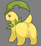  absurd_res anus bayleef butt embarrassed female feral generation_2_pokemon genitals hi_res j.a.d looking_at_viewer looking_back looking_back_at_viewer nintendo pokemon pokemon_(species) presenting presenting_hindquarters presenting_pussy pussy quadruped rear_view solo tail 