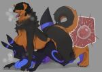  2023 abdominal_bulge absurd_res all_fours anthro anthro_on_anthro anthro_penetrated anthro_penetrating anthro_penetrating_anthro arched_back big_breasts biped black_body black_fur black_hair blue_body blue_fur breasts breath canid canine canis claws digital_media_(artwork) digitigrade doggystyle domestic_dog duo eeveelution female female_penetrated finger_claws finger_in_mouth from_behind_position fur generation_2_pokemon grey_background gynomorph gynomorph/female gynomorph_penetrating gynomorph_penetrating_female hair hair_over_eyes hi_res huge_breasts impregnation intersex intersex/female intersex_penetrating intersex_penetrating_female interspecies lvlirror mammal mastiff molosser multicolored_body multicolored_fur nintendo open_mouth orange_body orange_fur ovum paws penetration pokemon pokemon_(species) purple_body purple_eyes purple_fur rottweiler sex simple_background sperm_cell toe_claws tongue tongue_out two_tone_body two_tone_fur umbreon 