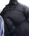  2023 anthro balls bear belly big_belly black_nose cute_fangs erection genitals hi_res itazura_igen male mammal moobs nipples overweight overweight_male penis solo 