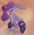  absurd_res all_fours anthro balls big_balls big_penis bodily_fluids bugs_bunny clothing dripping duo genital_fluids genitals halo-pano hi_res huge_balls huge_penis kneeling lagomorph legwear leporid looney_tunes male male/male mammal penis penis_on_face penis_on_head precum purple_penis rabbit saliva saliva_drip saliva_on_penis saliva_string solo_focus stockings tail tongue tongue_out torn_clothing vein veiny_penis warner_brothers whiskers 