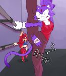  &lt;3 &lt;3_eyes anthro asami_the_cat big_breasts blaze_the_cat blush breasts butt clothed clothing digital_media_(artwork) drawing duo ear_piercing embarrassed enjoying fan_character female fur genitals hair humanoid long_hair looking_at_viewer maskedcube masturbation nipples open_mouth piercing purple_body purple_hair pussy red_body red_eyes red_fur red_hair sega sonic_the_hedgehog_(series) streched tail training white_body white_fur 