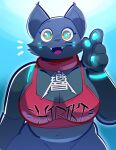  2023 4_fingers 808_(hi-fi_rush) absurd_res anthro anthrofied bethesda_softworks big_breasts black_body black_fur blue_background blue_markings blue_pawpads blue_pupils bottomless bottomwear breasts cleavage clothed clothing collar collar_tag crop_top digital_media_(artwork) domestic_cat felid feline felis female fingers fur gabbah glowing glowing_markings glowing_pawpads hi-fi_rush hi_res looking_at_viewer machine mammal markings navel open_mouth open_smile pawpads pupils red_clothing red_shirt red_topwear robot shirt shorts simple_background slightly_chubby slightly_chubby_female smile solo text text_on_clothing text_on_topwear tongue topwear whisker_markings whiskers yellow_eyes 