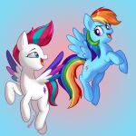  absurd_res duo equid equine female female/female feral friendship_is_magic hasbro hexecat hi_res horse mammal mlp_g5 my_little_pony pegasus pony rainbow_dash_(mlp) wings zipp_storm_(mlp) 