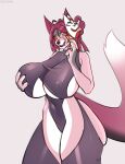  absurd_res anthro breasts canid canine female female/female fox gutsumi hi_res mammal solo wide_hips 