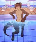  absurd_res anthro beach hi_res male mammal mustelid otter poolside rashad relaxing seaside solo solo_focus swimming swimming_pool tokkot water 