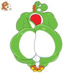  absurd_res anthro big_butt butt hi_res huge_butt humanoid male mario_bros nintendo possbooty slightly_chubby solo yoshi 