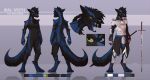  absurd_res anthro armor canid canine canis hi_res male mammal model_sheet vanchamarl warpaint wolf 