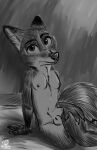  animal_genitalia anthro canid canine disney fox genitals hi_res looking_at_viewer male mammal nick_wilde nipples nude presenting sheath sitting solo tangerine_(artist) zootopia 