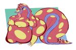  anthro areola belly belly_overhang big_belly big_breasts breasts female gloink gloink_queen hand_on_breast hi_res long_tail long_tongue monster morbidly_obese morbidly_obese_anthro morbidly_obese_female mouth_tail multi_eye nipples obese obese_anthro obese_female oshyfriend overweight overweight_anthro overweight_female red_body simple_background spots spotted_body tail the_amazing_digital_circus thick_tail tongue tongue_out yellow_areola yellow_body yellow_nipples 