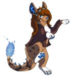  2012 aliasing alpha_channel ambiguous_gender anthro blue_eyes blue_fire blue_inner_ear blue_nose blue_pawpads blue_spikes bluekyokitty bottomless brown_body brown_clothing brown_fur brown_hair brown_jacket brown_topwear canid canine cel_shading cheetah clothed clothing colored_fire digital_drawing_(artwork) digital_media_(artwork) digitigrade ear_piercing eyewear eyewear_on_head felid feline fire flaming_tail fox full-length_portrait fur goggles goggles_on_head hair handpaw hindpaw hybrid hyena industrial_piercing jacket leopard_spots mammal open_clothing open_jacket open_topwear partially_clothed pawpads paws piercing portrait sebdoggo semi-anthro shaded simple_background solo spiked_tail spikes spikes_(anatomy) spots spotted_inner_ear spotted_nose spotted_pawpads tail topwear transparent_background white_body white_fur 