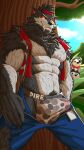  2023 abs anthro bear being_watched biceps big_bulge biped bottomwear bulge camo camo_clothing camo_print camo_underwear canid canine canis clothed clothing cloud day digital_media_(artwork) dingding_(artist) dire_(fortnite) epic_games eyebrows fortnite fur genital_outline grey_body grey_fur group hi_res jockstrap looking_at_another male male/male mammal muscular muscular_anthro muscular_male navel open_bottomwear open_clothing open_pants pants pattern_clothing pattern_underwear pecs penis_outline plant polar_bear polar_patroller pubes sharp_teeth sky smile solo_focus standing teeth tree trio underwear ursine wendell_(fortnite) were werecanid werecanine werewolf wolf 