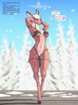  anthro bottomwear cervine character_jen chest_tuft clothing crotch_tuft deer delta.dynamics female hi_res loincloth mammal solo speech_bubble tuft 