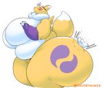  absurd_res anthro bandai_namco belly big_breasts big_butt blush breasts butt butt_slap cleo_(saintdraconis) digimon digimon_(species) digital_media_(artwork) eyewear eyewear_on_head female floating_hands fur goggles goggles_on_head hi_res huge_breasts huge_butt huge_thighs hyper hyper_butt love_handles mammal markings morbidly_obese neck_tuft obese obese_anthro obese_female overweight overweight_anthro overweight_female pudgy_belly purple_markings renamon saintdraconis simple_background slap slightly_chubby solo spanking surprised_expression thick_thighs tomoe_(symbol) tuft white_body white_fur wide_hips yellow_body yellow_fur 