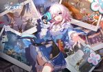  @_(symbol) animal belt black_choker blue_skirt breasts bronya_rand camera cat character_request child choker copyright_name gloves highres holding holding_camera honkai:_star_rail honkai_(series) instrument logo long_sleeves looking_at_another looking_at_viewer march_7th_(honkai:_star_rail) medium_breasts medium_hair multiple_boys multiple_girls music official_art one_eye_closed open_mouth outstretched_hand picture_frame pink_hair playing_instrument serval_landau single_glove sitting skirt solo_focus teeth upper_body upper_teeth_only 