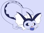  blue_body blue_sclera blue_tail drinking eeveelution feral generation_1_pokemon hi_res nintendo oreon_smol pokemon pokemon_(species) quadruped tail tongue tongue_out vaporeon water white_body white_eyes 