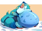  amphibian_(mh) anthro belly big_belly big_breasts big_butt blue_eyes breasts butt capcom featureless_breasts female feral fish hi_res huge_breasts huge_butt huge_thighs hyper hyper_belly marine monster_hunter morbidly_obese morbidly_obese_anthro morbidly_obese_female obese obese_anthro obese_female open_mouth oral_vore overweight overweight_anthro overweight_female shark sharp_teeth sitting smile solo stuffing teeth thick_thighs unknown_character veryfilthything vore zamtrios 