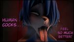  ahegao anthro bodily_fluids canid canine chadchan3d drooling eye_roll female fox hair hair_over_eye hi_res krystal long_tongue looking_pleasured mammal nintendo one_eye_obstructed saliva solo star_fox steam sweat sweatdrop text tongue tongue_out 