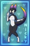  absurd_res anthro black_body cordicedraw female hi_res long_tail navel nicky_(cordicedraw) nipples reptile scalie snake tail thick_thighs 