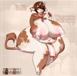  abstract_background anthro areola belly big_belly big_breasts big_butt big_nipples bodily_fluids bovid bovine breast_milking breast_squish breasts brown_body brown_fur butt cattle chatski cum dairy_products dialogue food foreskin fur genital_fluids genitals herm hi_res holding_breast hooves horn huge_breasts intersex lactating looking_at_viewer mammal markings navel nipples overweight penis pink_areola pink_nipples pink_penis precum scarf solo speech_bubble spots spotted_body spotted_fur spotted_genitalia spotted_markings spotted_penis squish white_body white_fur wide_hips yellow_eyes 
