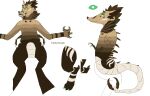  2020 2_fingers 2_horns 4_ears 4_eyes 4_fingers 4_toes anthro arms_out arthropod artist_name bared_teeth biped black_eyes brown_body brown_exoskeleton brown_fur brown_gums brown_hair brown_horn brown_inner_ear brown_markings brown_nose brown_ruff cheek_markings claws colored_sketch digital_media_(artwork) digitigrade earwig exoskeleton facial_markings feet finger_claws fingers flat_colors fur green_claws green_horn green_sclera guide_lines hair head_horn head_markings hi_res horn hulvex_(tabbyseraph) hybrid insect insect_tail lidded_eyes long_snout male mammal markings marsupial membrane_(anatomy) model_sheet mohawk multi_ear multi_eye no_pupils nonbinary_(lore) nude paws ruff simple_background sketch smile snout solo standing stripes symbol-shaped_eyes tabbyseraph toes unusual_eyes webbed_hands white_background white_body white_exoskeleton white_eyes white_fur white_markings white_stripes 