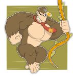  2023 5_fingers 5_toes abstract_background anthro ape black_eyes brown_body brown_fur brown_hair digital_media_(artwork) donkey_kong_(character) donkey_kong_(series) feet fingers fist fur gorilla hair haplorhine hi_res inkbigmonster kong male mammal mario_bros muscular muscular_anthro muscular_male necktie nintendo one_eye_closed plant primate smile tan_body tan_skin toes vines wink 