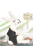  anthro big_ears biped bodily_fluids carrot food hi_res human_to_anthro implied_transformation juutton lagomorph leporid mammal plant rabbit shocked_expression shrinking size_transformation solo species_transformation sweat sweatdrop tears transformation vegetable 