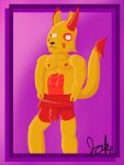  2023 3:4 anthro blush bottomwear canid canine canis clothed clothing digital_drawing_(artwork) digital_media_(artwork) fur girly jake_daker_(artist) jake_daker_(character) male mammal muscular nipples orange_body partially_clothed portrait red_clothing shaded signature solo solo_focus wolf 