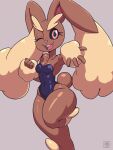  2023 anthro brown_body brown_fur bunny_costume clothed clothing costume deathzera digital_media_(artwork) female fur generation_4_pokemon hi_res humanoid lagomorph lopunny mammal nintendo pokemon pokemon_(species) rubber rubber_clothing rubber_suit solo tagme 