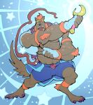  gnoll hi_res hyena magical_boy male mammal mighty_princes moon_stick muscular muscular_male rickleone 