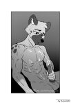  abs absurd_res aggressive_retsuko anthro axxxonn balls biceps black_and_white black_nose bodily_fluids canid canine canis cum cum_on_self cumshot ejaculation erection fur genital_fluids genitals greyscale haida hi_res humanoid_genitalia hyena male mammal masturbation monochrome muscular muscular_anthro muscular_male nude onlyfans orgasm orgasm_face pecs penile penile_masturbation penis sanrio simple_background solo spotted_hyena white_background 