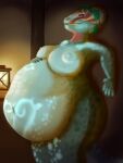  absurd_res argonian belly bethesda_softworks big_belly breasts butt fan_character female hi_res mcerror overweight scales scalie skyrim the_elder_scrolls womb_tattoo 