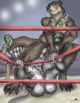  breasts competition dominant dominant_male female fighting_ring genitals hi_res imminent_rape male male/female mammal mustelid otter penis referee story story_in_description whimsicalsquirrel wrestling 