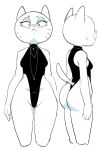  2023 alternate_costume anthro big_eyes big_head biped breasts breasts_apart butt cartoon_network clothed clothed_anthro clothed_female clothing curvy_figure dbaru digital_drawing_(artwork) digital_media_(artwork) domestic_cat elderly_anthro elderly_female extended_arm eyebrows eyelashes eyelids eyeshadow felid feline felis female fingers front_view hi_res humanoid_hands jewelry leotard lidded_eyes looking_at_viewer makeup mammal markings mary_senicourt mature_anthro mature_female medium_breasts monochrome mouth_closed multiple_poses necklace no_irises portrait pose prick_ears pupils raised_tail resting_bitch_face round_head shadow short_tail side_view sketch solo standing sweater tail the_amazing_world_of_gumball three-quarter_portrait topwear turtleneck whisker_markings wide_hips 