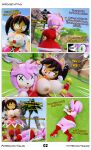  3d_(artwork) absurd_res accessory amy_rose anthro big_breasts blender_(software) boots breast_squish breasts clothing comic covering covering_breasts covering_self dialogue digital_media_(artwork) distraction domestic_cat duo english_text eulipotyphlan exposed_breasts felid feline felis female fight footwear gesture headband hedgehog hi_res high_heeled_boots high_heels honey_the_cat knee_boots knee_highs legwear mammal motion_blur nipples piko_piko_hammer pointing question_mark sega sonic_the_fighters sonic_the_hedgehog_(series) sound_effects squish tahlian text thick_thighs torn_clothing unconscious wide_hips x_eyes 