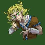  absurdres angry blonde_hair crying envicement envy fingernails green_background green_eyes highres mizuhashi_parsee non-web_source pointy_ears sharp_fingernails tears teeth 