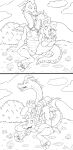  2023 2_heads 2_panel_comic anthro claws cloud dragon dragon_tales duo eyes_closed fangs feathers feet female foot_fetish foot_lick foot_play grass hi_res jewelry licking looking_at_another macro male marcushunter monochrome multi_head necklace nude open_mouth plant raised_tail scales scalie sitting soles spiked_tail spikes spikes_(anatomy) tail teeth toe_claws tongue tongue_out tree western_dragon wheezie_(dragon_tales) wide_eyed wings zak_(dragon_tales) 