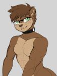  anthro cammyjazz collar ear_piercing eyewear glasses hi_res jazz_(cammyjazz) male mammal muscular muscular_male mustelid otter piercing solo 