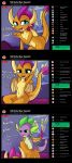  absurd_res anthro chat_box dragon duo female friendship_is_magic hasbro hi_res male my_little_pony nude poster smolder_(mlp) solo spike_(mlp) streaming tjpones 